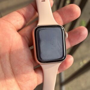 Apple Smartwatch with Light Pink Band